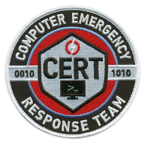 Patchion CERT – Computer Emergency Response Team – Magnetische Rückseite – bestickter Aufnäher/Abzeichen/Emblem von Patchion