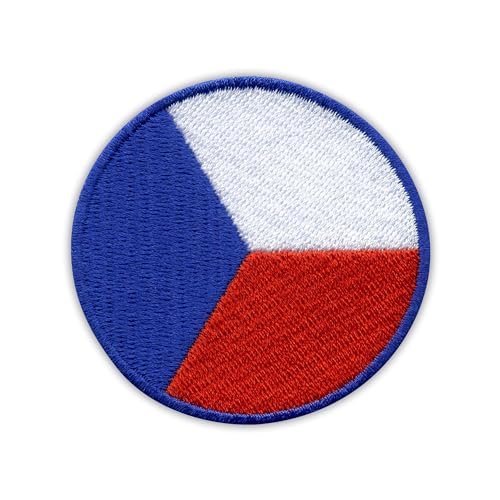 Patchion Czech Air Force Roundel - Blue Edge - Black Hook and Loop Compatible with Velcro Hook and Loop Fastener - Embroidered Patch/Badge/Emblem von Patchion