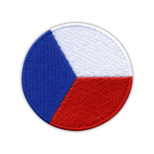 Patchion Czech Air Force Roundel - Rand in 3 Farben - Schwarzer Klettverschluss kompatibel mit Klettverschluss - Bestickter Patch/Abzeichen/Emblem von Patchion