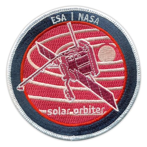 Patchion ESA NASA – Solar Orbiter – schwarzer Klettverschluss kompatibel mit Klettverschluss – bestickter Patch/Abzeichen/Emblem von Patchion