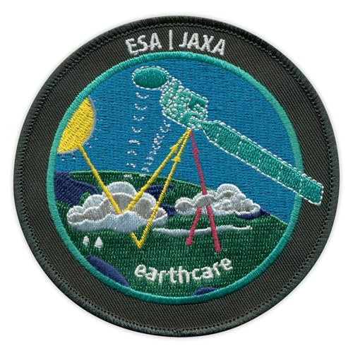 Patchion Earthcare – ESA JAXA – schwarzer Klettverschluss kompatibel mit Klettverschluss – bestickter Aufnäher/Abzeichen/Emblem von Patchion