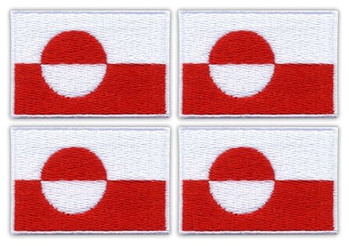 Patchion Flagge Grönlands, bestickt, 4 Stück von Patchion