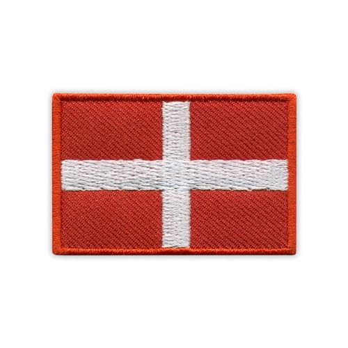 Patchion Flagge des Souveränen Militärordens von Malta – schwarzer Klettverschluss kompatibel mit Klettverschluss – bestickter Aufnäher/Abzeichen/Emblem von Patchion