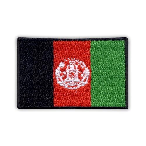 Patchion Flagge von Afghanistan (2004–2013) – Bügeln/Heißsiegel-Rückseite – bestickter Aufnäher/Abzeichen/Emblem von Patchion