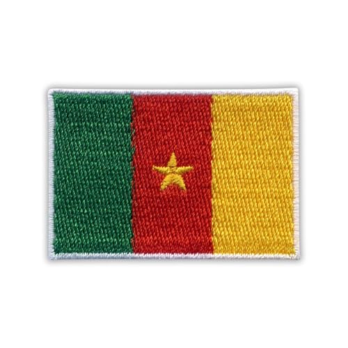 Patchion Flagge von Kamerun – Bügeln/Heißsiegel-Rückseite – bestickter Aufnäher/Abzeichen/Emblem von Patchion