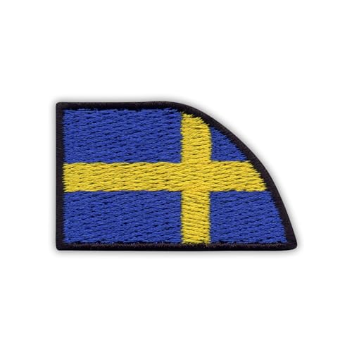 Patchion Halsbandflagge Schweden - Rechts - Schwarzer Klettverschluss Kompatibel mit Klettverschluss - Bestickter Patch/Abzeichen/Emblem von Patchion