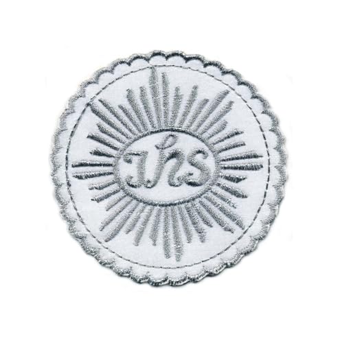 Patchion Host IHS – Silber – Schwarz Klettverschluss kompatibel mit Klettverschluss – bestickter Patch/Abzeichen/Emblem von Patchion