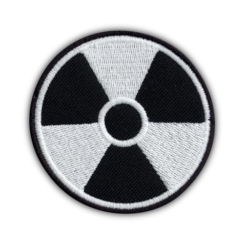 Patchion Radiation - Kreis - phosphoreszierende Fäden - schwarzer Klettverschluss kompatibel mit Klettverschluss - bestickter Patch/Abzeichen/Emblem von Patchion