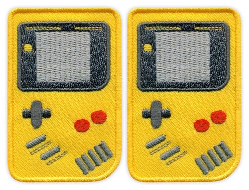 Patchion Spielekonsole – Gelb – Schwarz Klettverschluss kompatibel mit Klettverschluss – bestickter Patch/Abzeichen/Emblem von Patchion