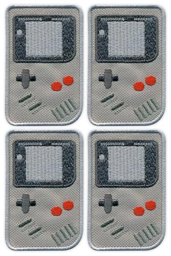 Patchion Spielekonsole – Grau – Schwarz Klettverschluss kompatibel mit Klettverschluss – Bestickter Patch/Abzeichen/Emblem von Patchion