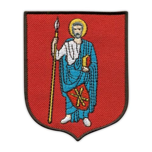 Patchion Wappen der Stadt Zamosc – schwarzer Klettverschluss kompatibel mit Klettverschluss – bestickter Aufnäher/Abzeichen/Emblem von Patchion