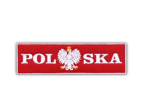 Polen + Emblem/Polska – magnetische Rückseite – bestickter Aufnäher/Abzeichen/Emblem von Patchion