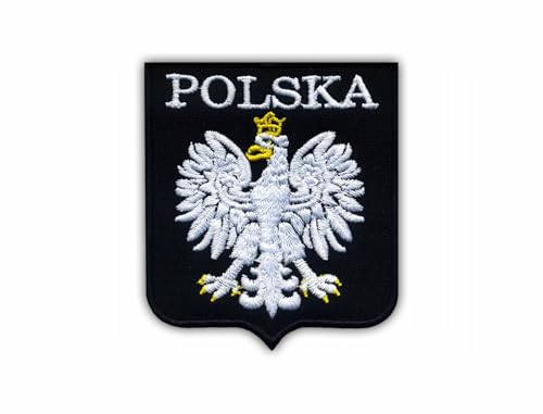 Polnisches Wappen (Weißer Adler) - Polen - Aufnäher - Bestickter Aufnäher / Abzeichen / Emblem von Patchion