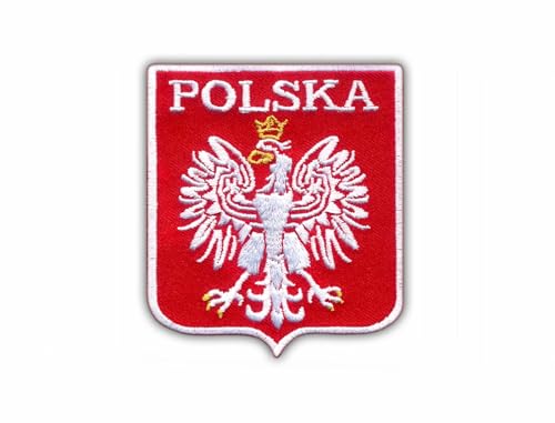 Polnisches Wappen – Polen – Standard – Polska – Aufnäher – bestickt von Patchion