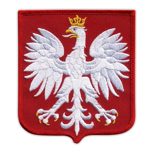 Polnisches Wappen – Polen – groß – Aufnäher – bestickt von Patchion