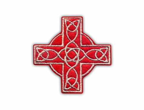 Rotes Kreuz (klein) – zum Aufbügeln auf der Rückseite – bestickter Aufnäher/Abzeichen/Emblem von Patchion