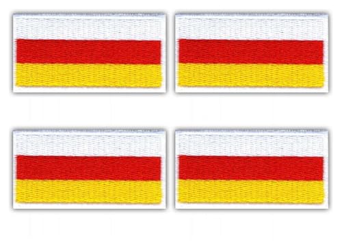 Set mit 4 – Republik Südossetien – Bügeln/Heißsiegelrückseite – bestickter Aufnäher/Abzeichen/Emblem von Patchion