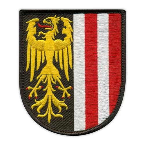 Wappen Oberösterreich - VeIcro/Klett Rückseite weiß bestickt Abzeichen Emblem von Patchion