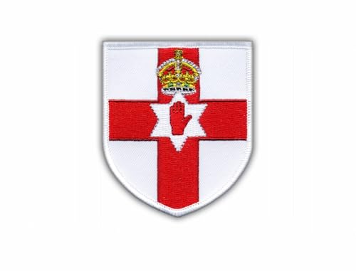 Wappen von Nordirland – magnetische Rückseite – bestickter Aufnäher/Abzeichen/Emblem von Patchion