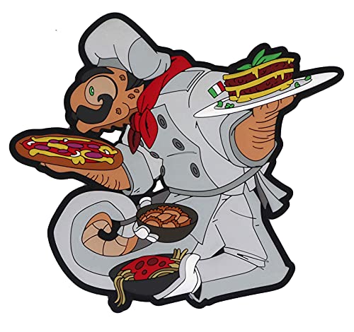 Chamäleon Legion Italienische Pasta Pizza Chef Cook PVC Patch von Patchlab