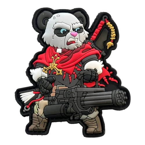 Limited Panda mit Minugun Priest Darkly PVC Morale Patch für Plattenträger oder Rucksack Gymbag von Patchlab