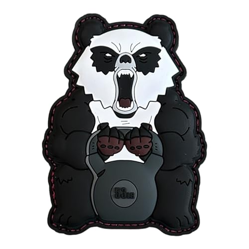 Panda WOD Workout Morale Patch 24 kg 53 lb Kettlebell Fitness Plattenträger Weste oder Rucksack mit Hakenklett von Patchlab