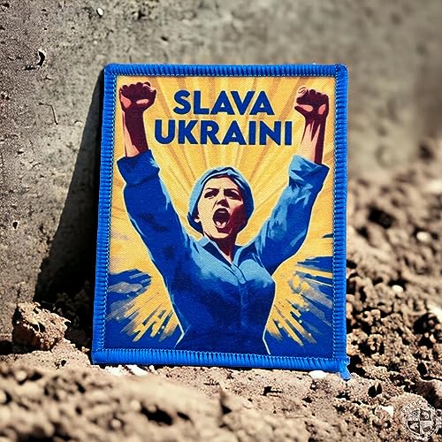 SLAVA UKRAINI Morale Patch Gewebt mit Hakenklett von Patchlab