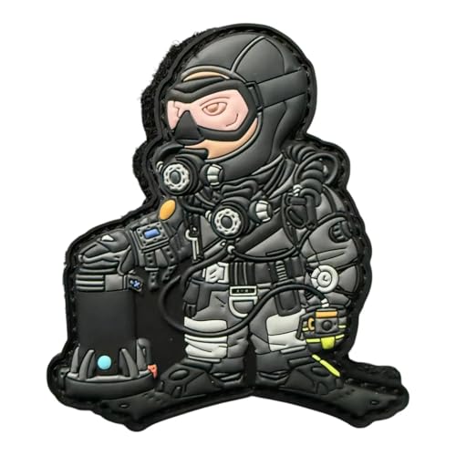 Taucher 80mm Morale Patch | Aufnäher für Tauchsport, Scuba Diving & Abenteuer | Perfekt für Taucherausrüstung, Kleidung & Rucksäcke von Patchlab