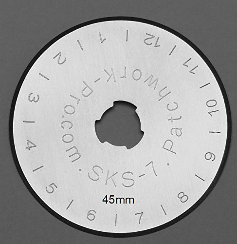 Patchwork-Pro Markenklingen: 3x/5x/10x/20x Ersatzklingen 45mm für Rollschneider Rollmesser Rotary Blade Quilt (5X) von Patchwork-Pro