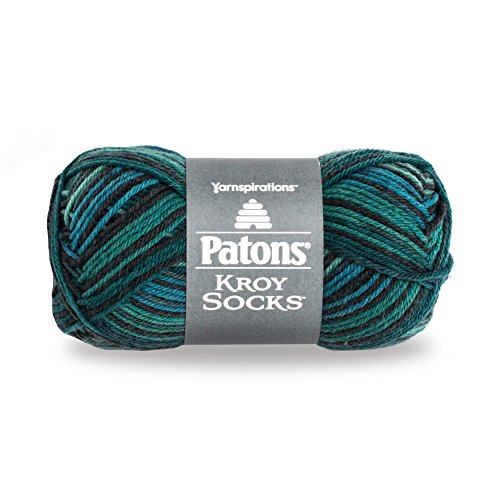 Patons 67250 Kroy Socken-Garn, türkisfarbene, Wolle, Türkis Streifen, 152 Meter von Patons