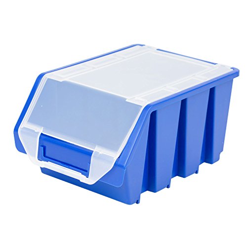 Stapelbox Stapelkiste Sortierbox Ergobox mit Deckel Gr. 3 blauLager von Patrol