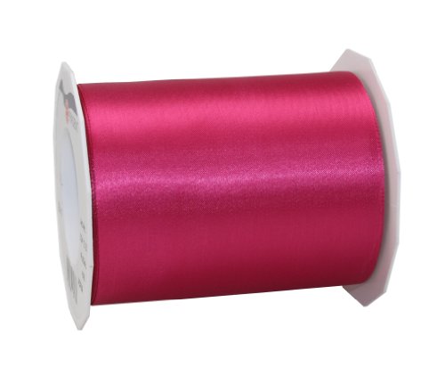 PRÄSENT ADRIA/SATIN magenta, 25 m Satinband zum Einpacken von Geschenken, 112 mm Breite, Geschenkband zum Dekorieren & Basteln, Dekoband für Präsente, zu jedem Anlass von PRÄSENT