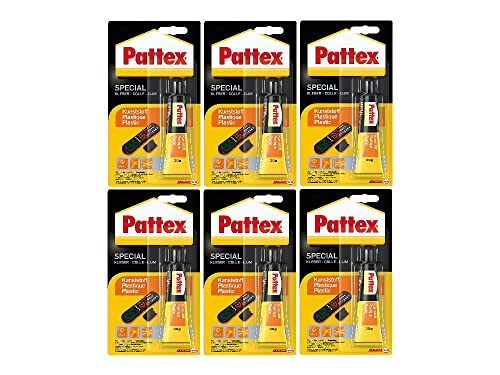 Pattex Spezialkleber Kunststoff, wasser- und temperaturbeständig, 6x30g von Pattex