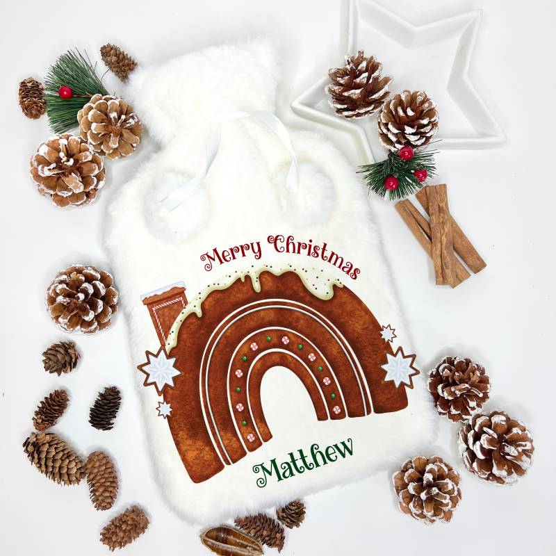 Weihnachten Lebkuchen Design Wärmflasche, Perfektes Geschenk, Geschenke Für Weihnachten, Nikolaus Geschenk von PattonscraftsNIShop