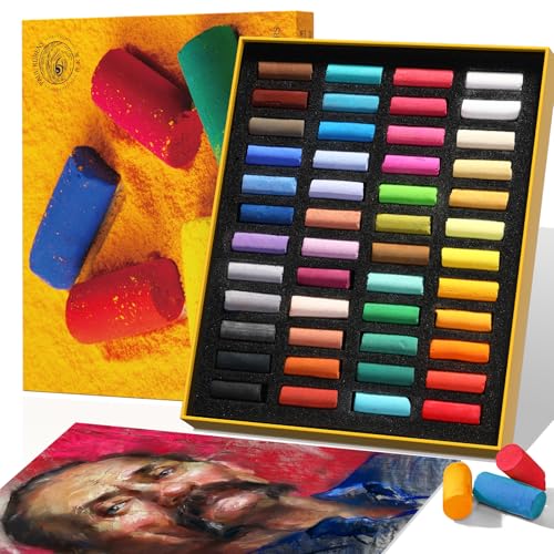 Paul Rubens Soft Pastels, 48 lebendige Farben Kreide Pastelle, feine Pigmente, glatte Striche, starke Farbkraft Pastelle für Künstler, Anfänger, Studenten von Paul Rubens