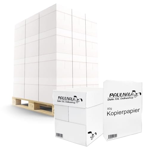 Premium Druckerpapier/Kopierpapier, DIN A4, 80 g/m², 1 Palette, 40 Kartons 100.000 Blatt, Weiß Paulnala Dein XXL Onlineshop von Paulnala Dein XXL Onlineshop