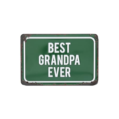 Pavilion – Best Grandpa Ever – 15,2 x 10,2 cm Magnet-Staffelei auf der Rückseite, Schild für Großvater, Opa, Papa, Geschenk von Enkelin, Enkel, Enkelkinder, Schreibtisch, Büro, Heimdekoration, Garage, von Pavilion Gift Company