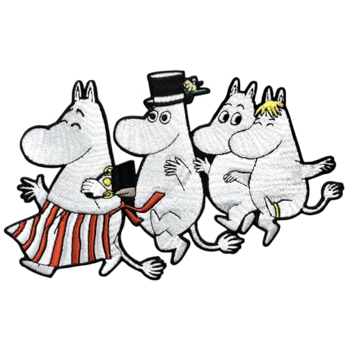 Moomin Family Aufnäher zum Aufnähen, offizielle Geschenke von Tove Janssons Geschichten im Moominvalley von Pawprint Family