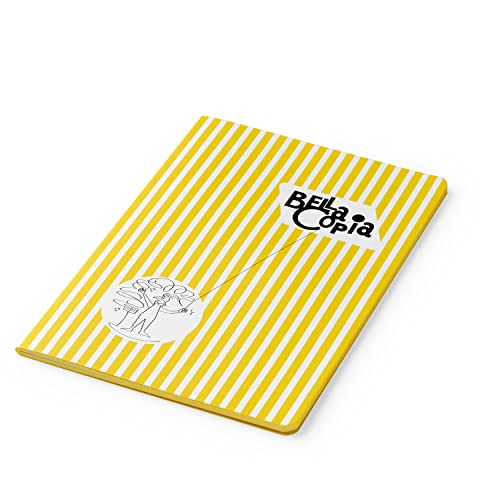 PdiPigna Bella Copia Yellow Midsized Sewn Lined Notebook von PdiPigna