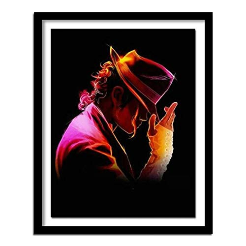 5D DIY Diamant Painting Kit Vollbohrer Erwachsene Kinder Neu Stickerei Handwerk for Home Wand decor Michael Jackson 80x100cm C1777 von PeBoo