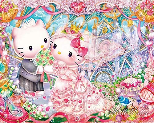 Neu DIY 5d Diamant Malerei Full Kits Voll Bohren Hallo Kitty Cat Kristall Strass Stickerei Erwachsene Kinder Groß Diamant Painting Bilder Kreuzstich Home Wall Decor Kunsthandwerk 30x40cm von PeBoo