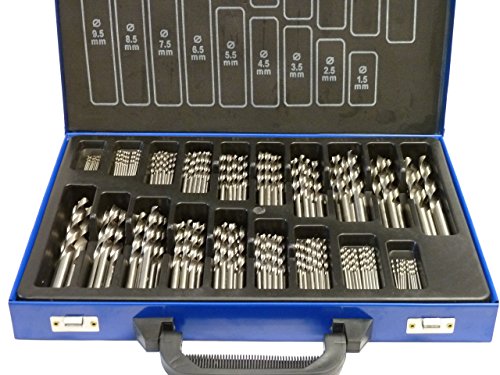 PeTools, 170tlg. Spiral-Bohrer HSS-R EG (1-10mm), Metallbohrer, Stahlbohrer von PeTools