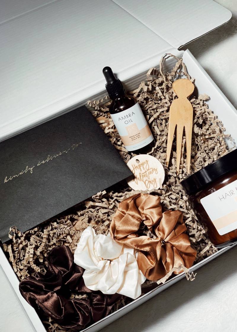 Luxuriöse Natürliche Haarpflege/ Selbstpflege Spa Geschenkbox von PeachSalamander