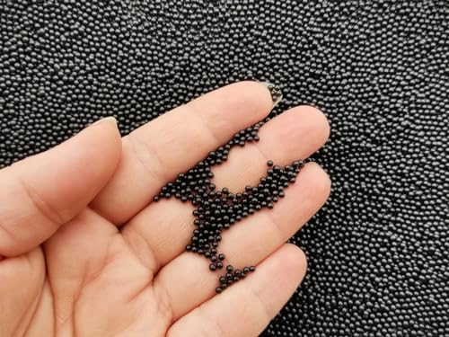 Nicht essbare Kunstglas-Streusel, 2 mm, Decoden Black Funfetti Jimmies, künstliche Kaviar-Perlen, Polymer-Ton, Kunstdekoration, 30 g von Peachcor