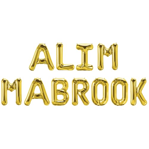 Alim Mabrook Folienballons, Gold von Peacock Supplies