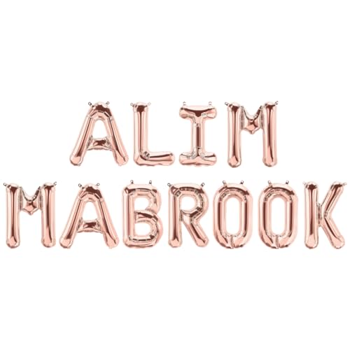 Alim Mabrook Folienballons - Roségold von Peacock Supplies