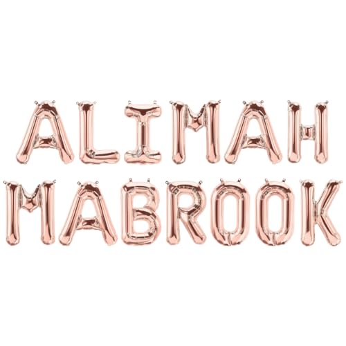 Alimah Mabrook Folienballons - Roségold von Peacock Supplies