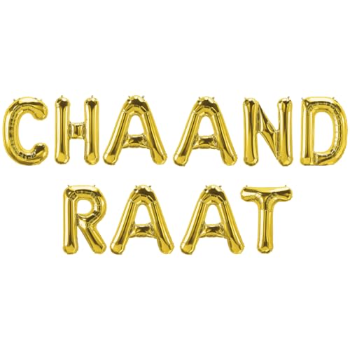 Chaand Raat Folienballons, Gold von Peacock Supplies