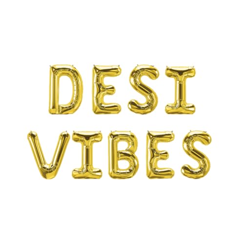 Desi Vibes Folienballons, Gold von Peacock Supplies