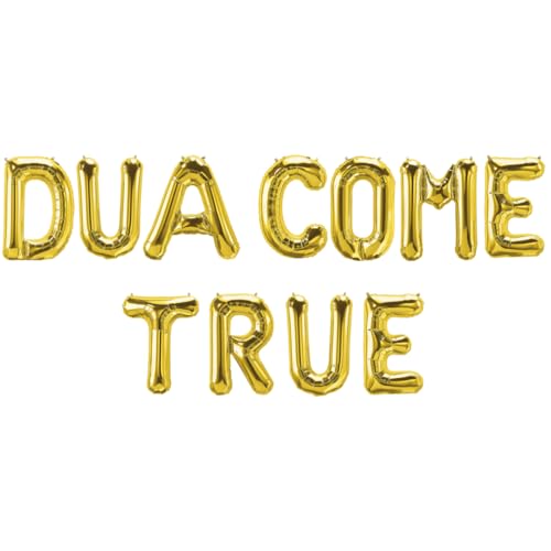 Dua Come True Folienballons, Gold von Peacock Supplies